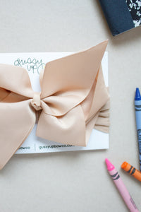 Tan Glam Bow | Back to School 24 Collection