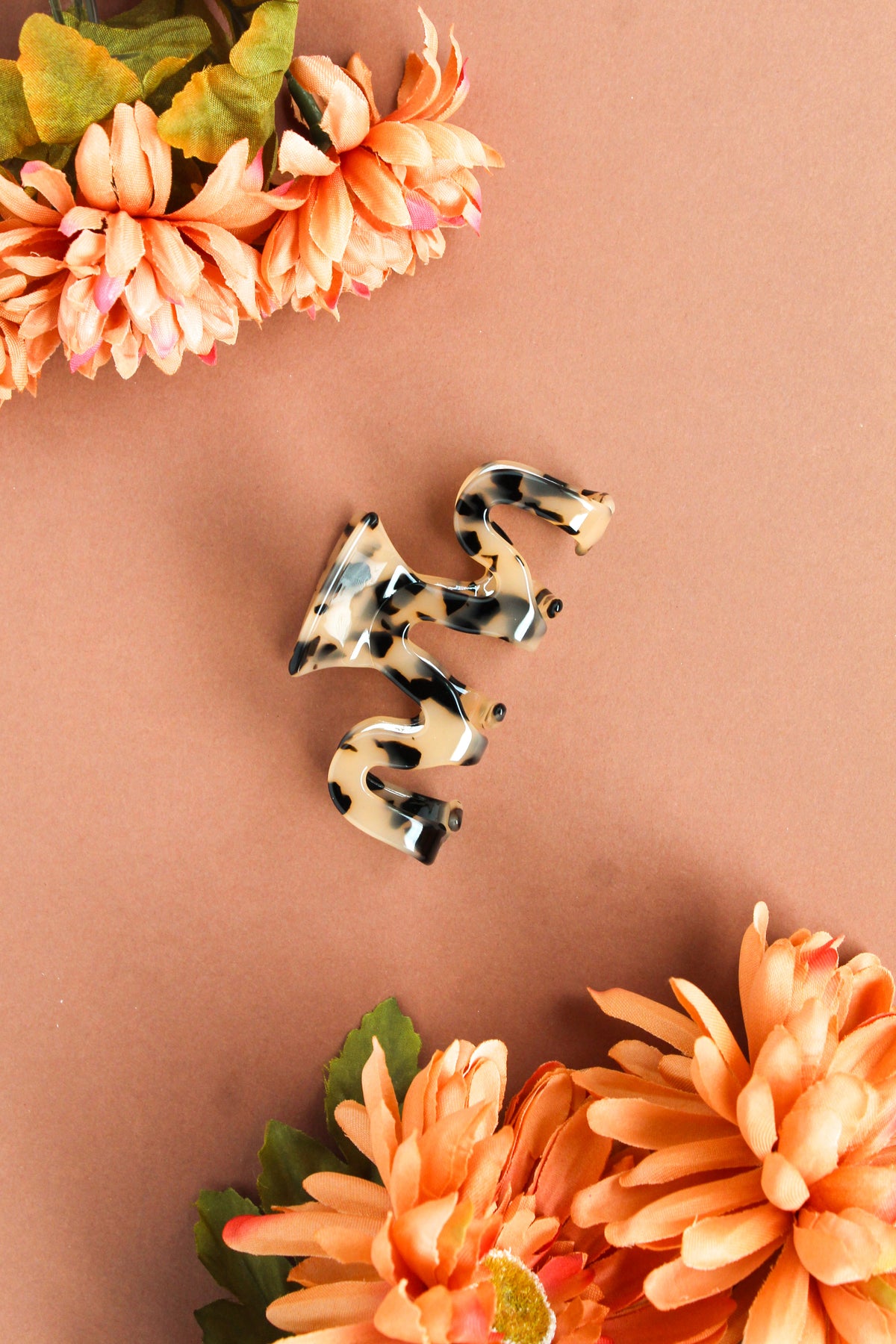 Leopard Wavy Claw Clip