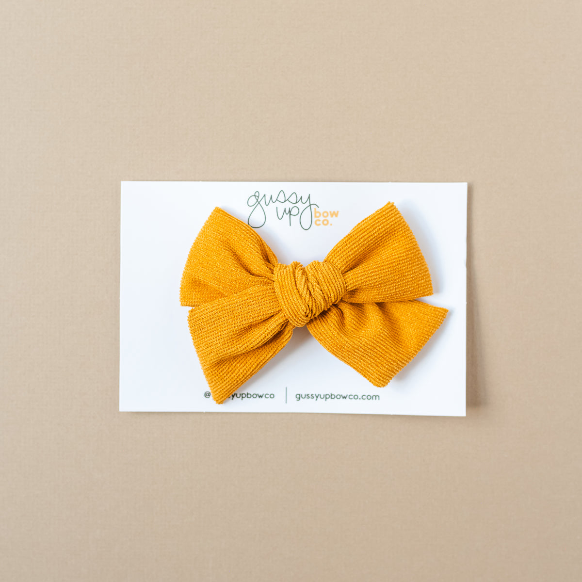 Mustard Corduroy | Classic Bow