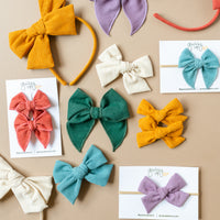 Slate Corduroy | Whimsy Bow