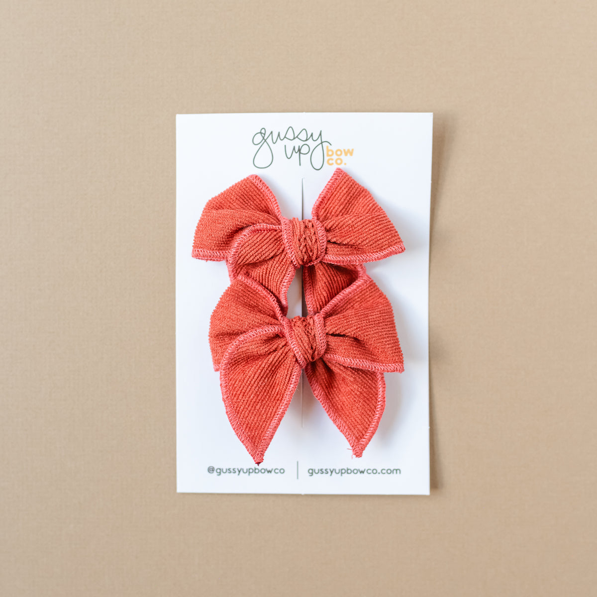 Poppy Corduroy Whimsy Pigtail Set