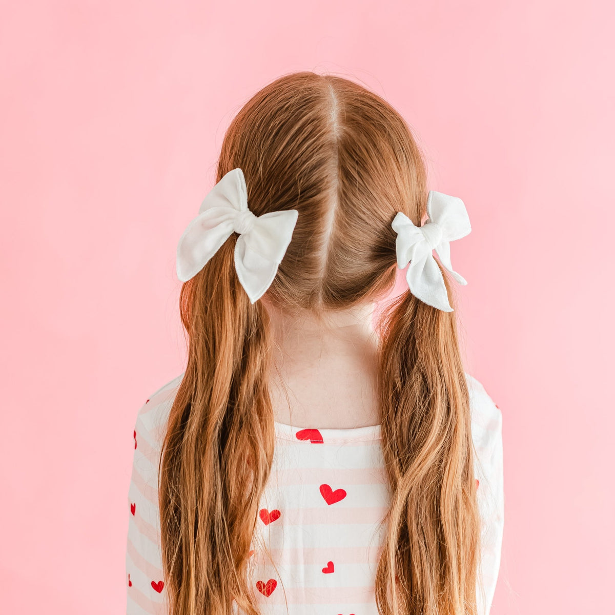 White Velvet Whimsy Pigtail Set