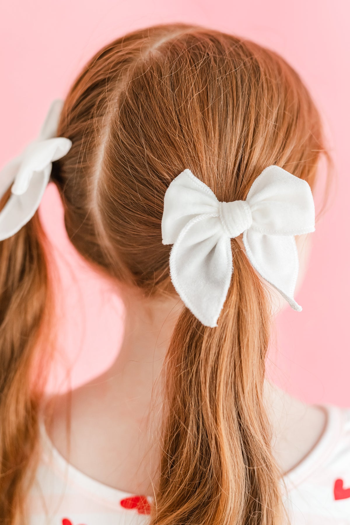 White Velvet Whimsy Pigtail Set