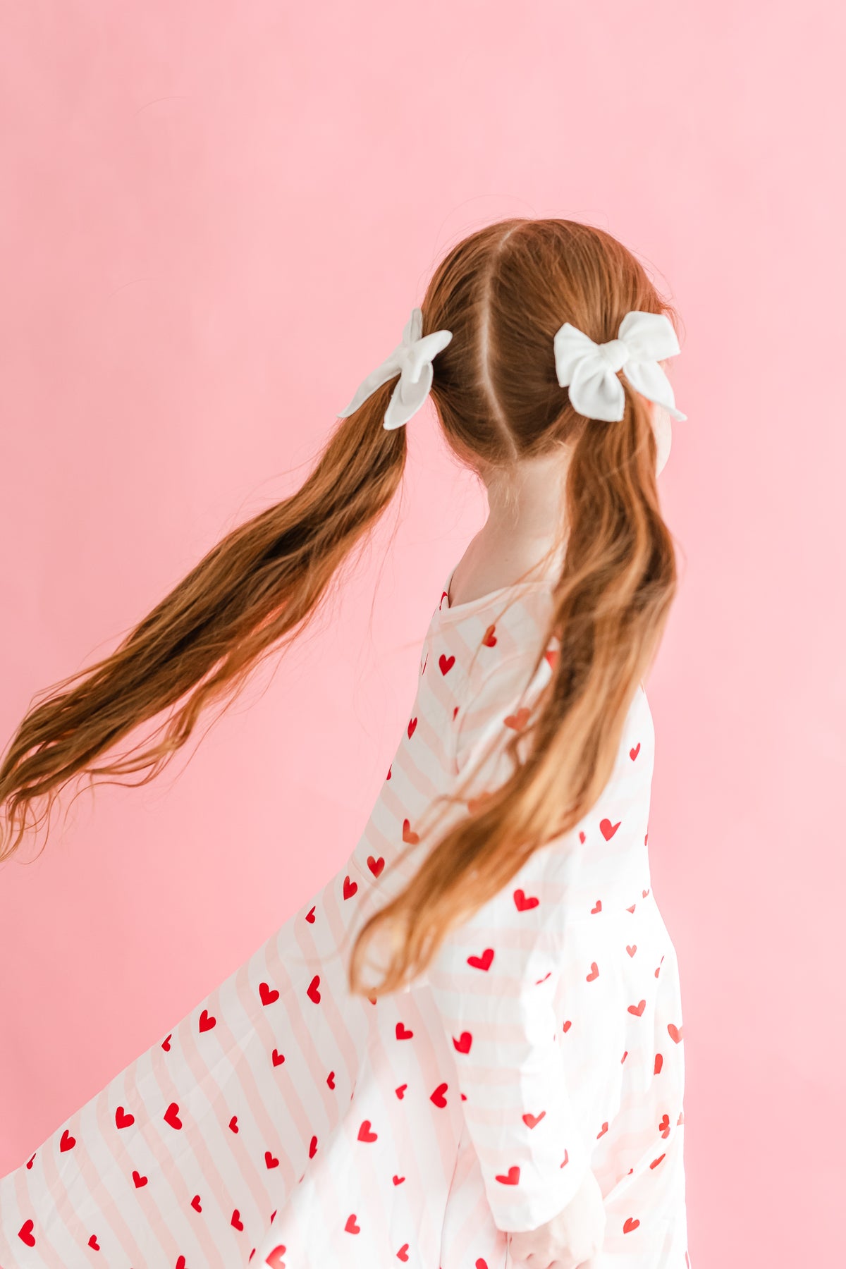 White Velvet Whimsy Pigtail Set