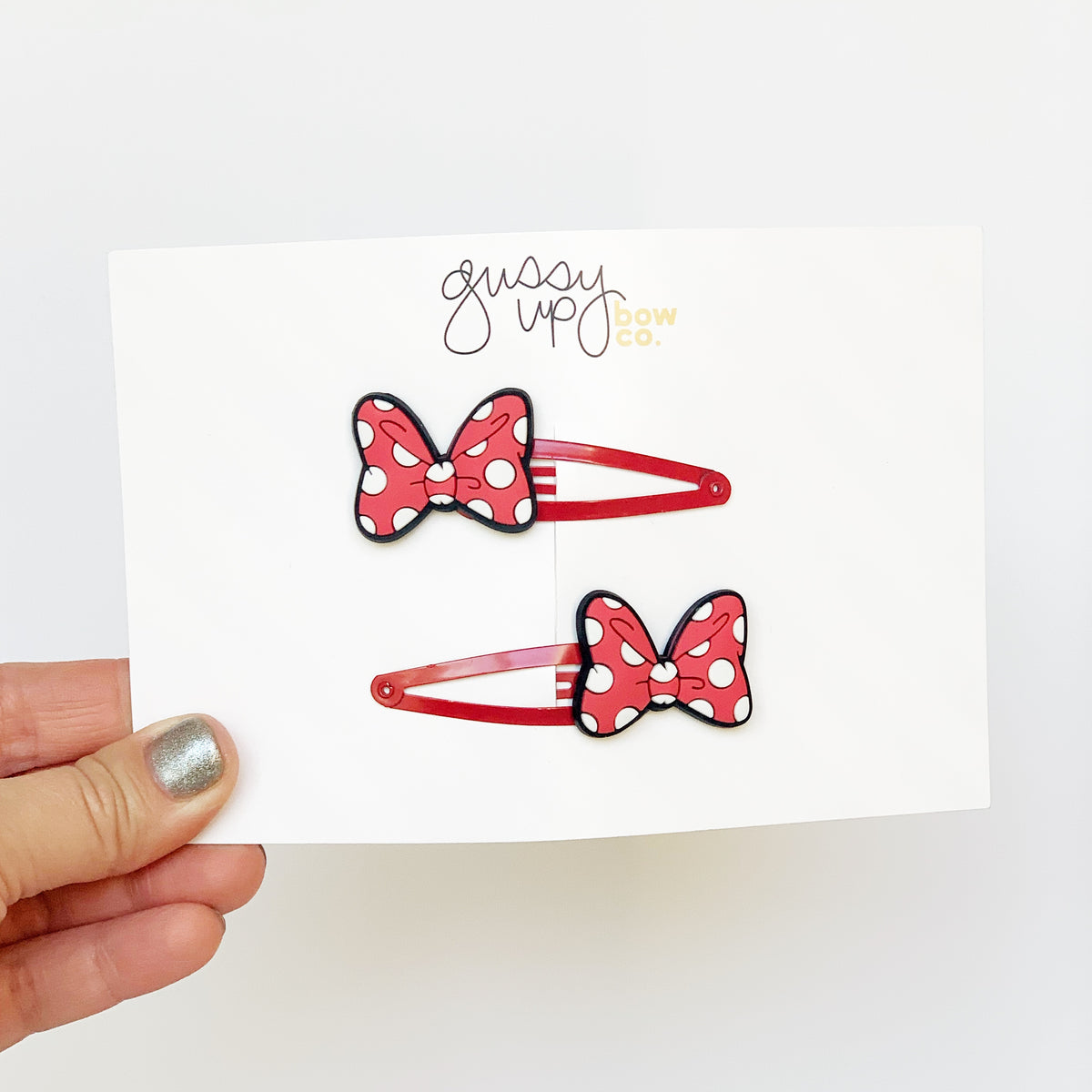 Minnie Bow Clip Set (set of two) | Happiest Place Collection
