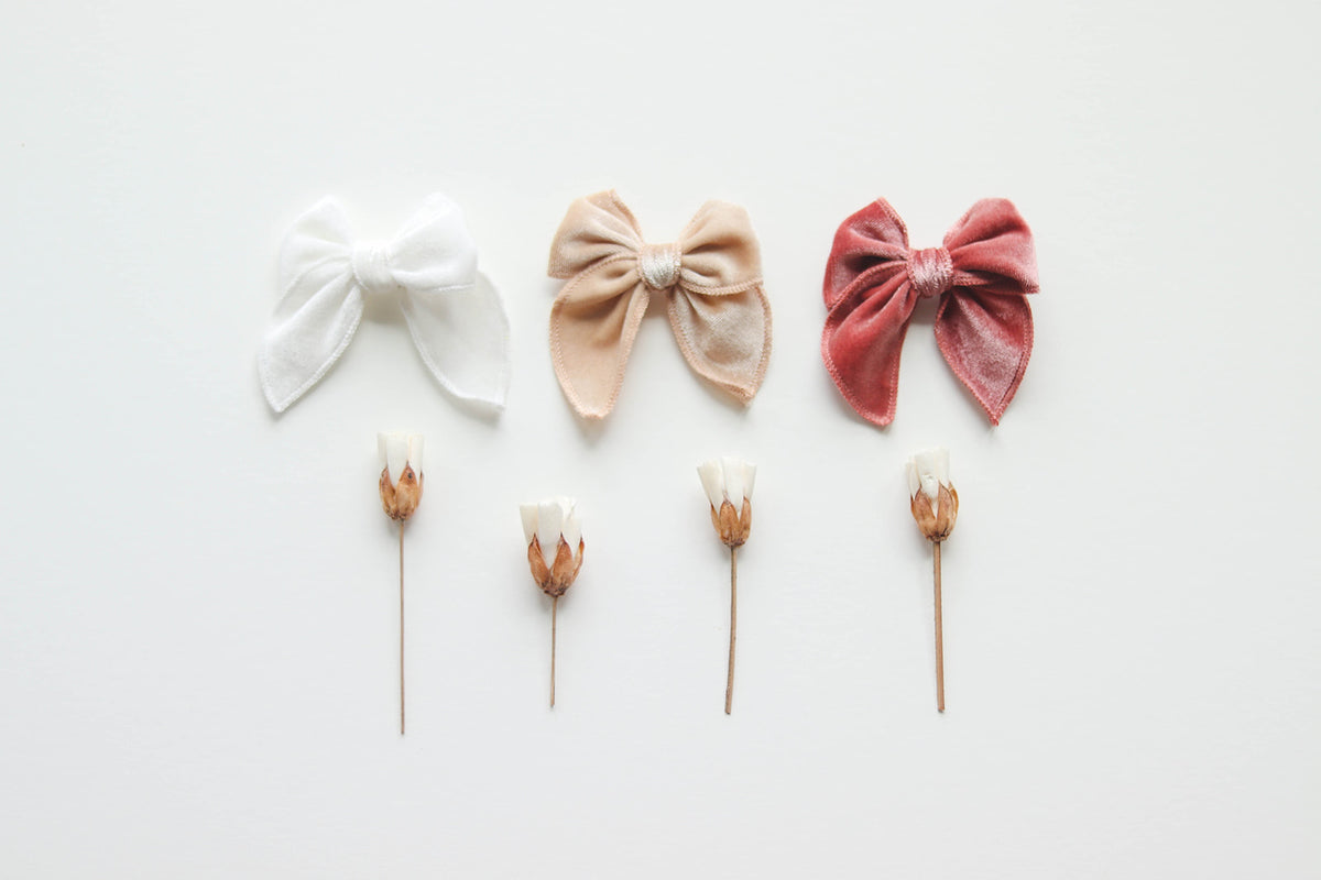 Ivory Velvet | Whimsy Bow