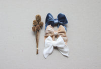 Slate Blue Velvet | Whimsy Bow