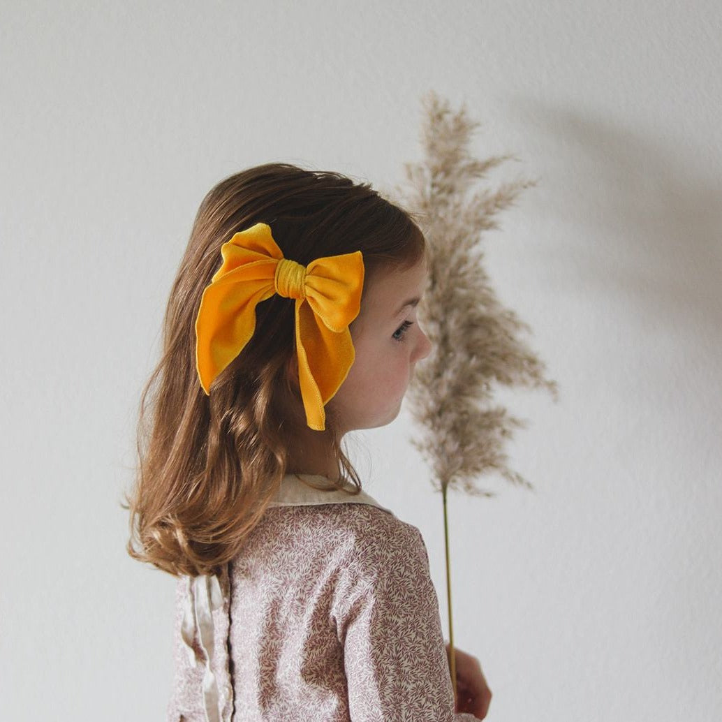 Mustard Velvet | Whimsy Bow